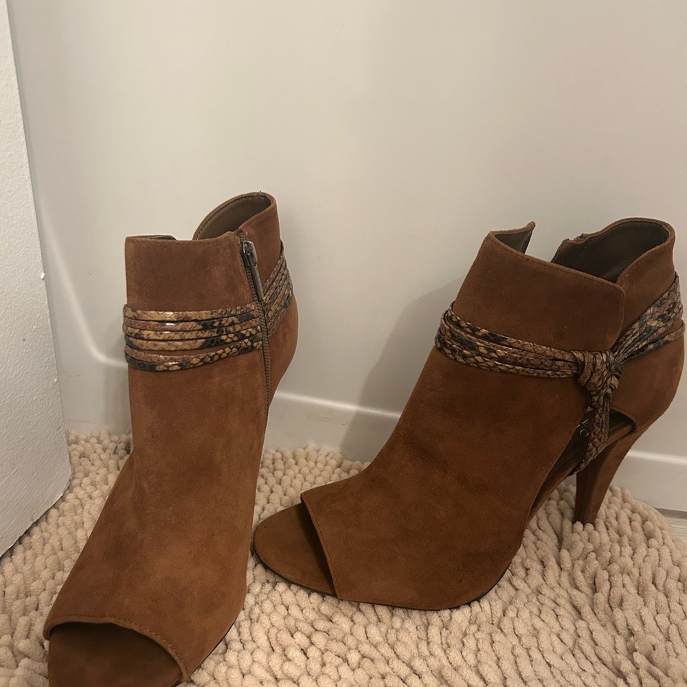 Vince Camuto Brown Suede Ankle Boots